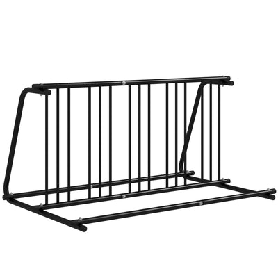 DURHAND Sturdy All-Steel 6-Bike Rack Stand, 61" Dual-Side Bike Storage for Garage, School, Yard 