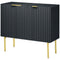 HOMCOM Modern Storage Cabinet Sideboard Buffet Cabinet with Gold Legs for Living Room Dining Room Hallway Black