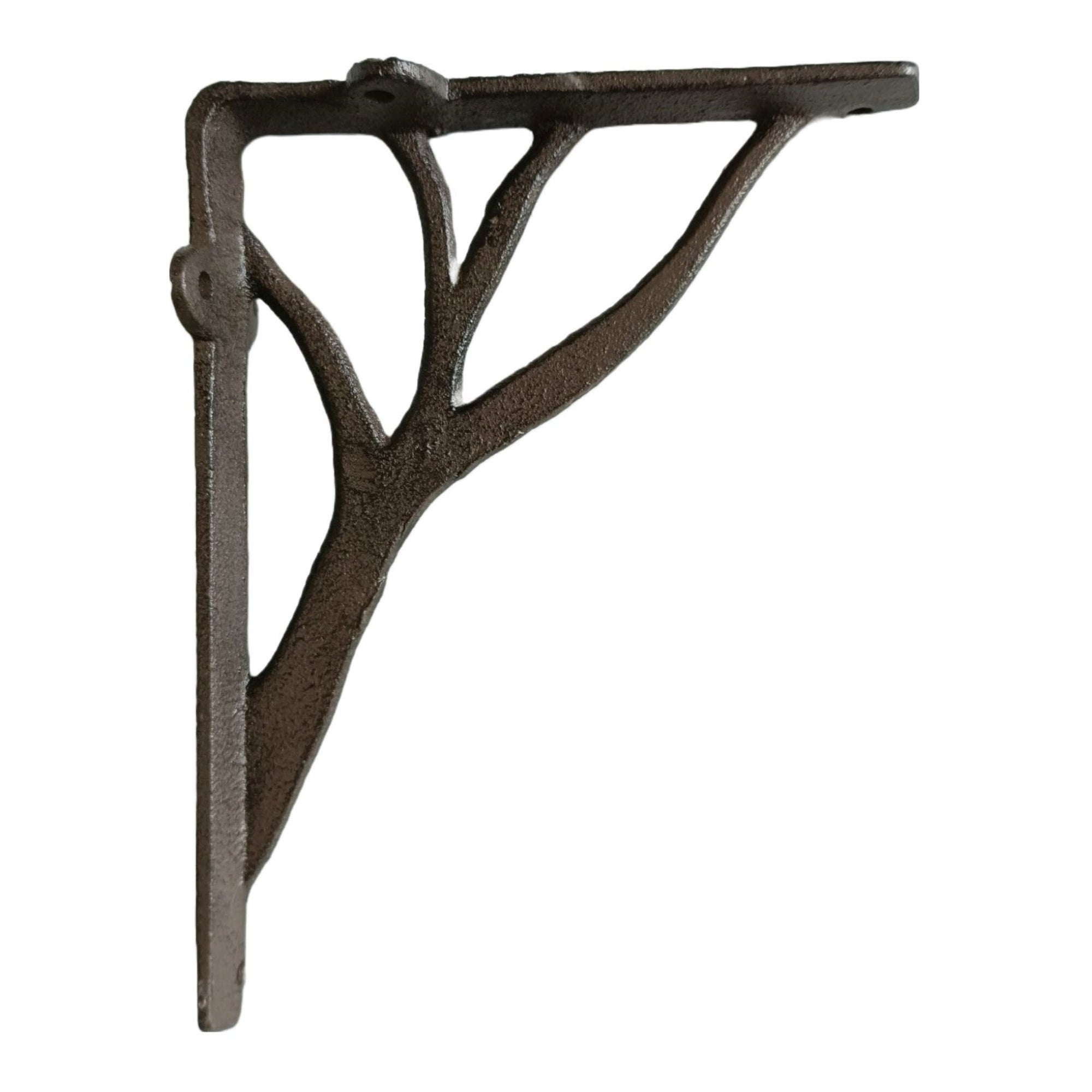 Willow Cast Iron Bracket, 6x7.8 inch, Brown 