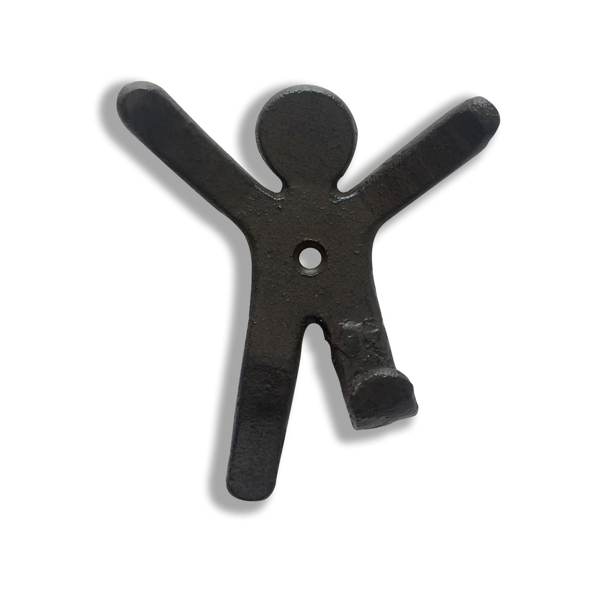 Flat Man Hook, Right, Cast Iron, Brown, Last Chance 