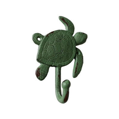 Turtle Single Hook, 5.8 in, Rustic Green 