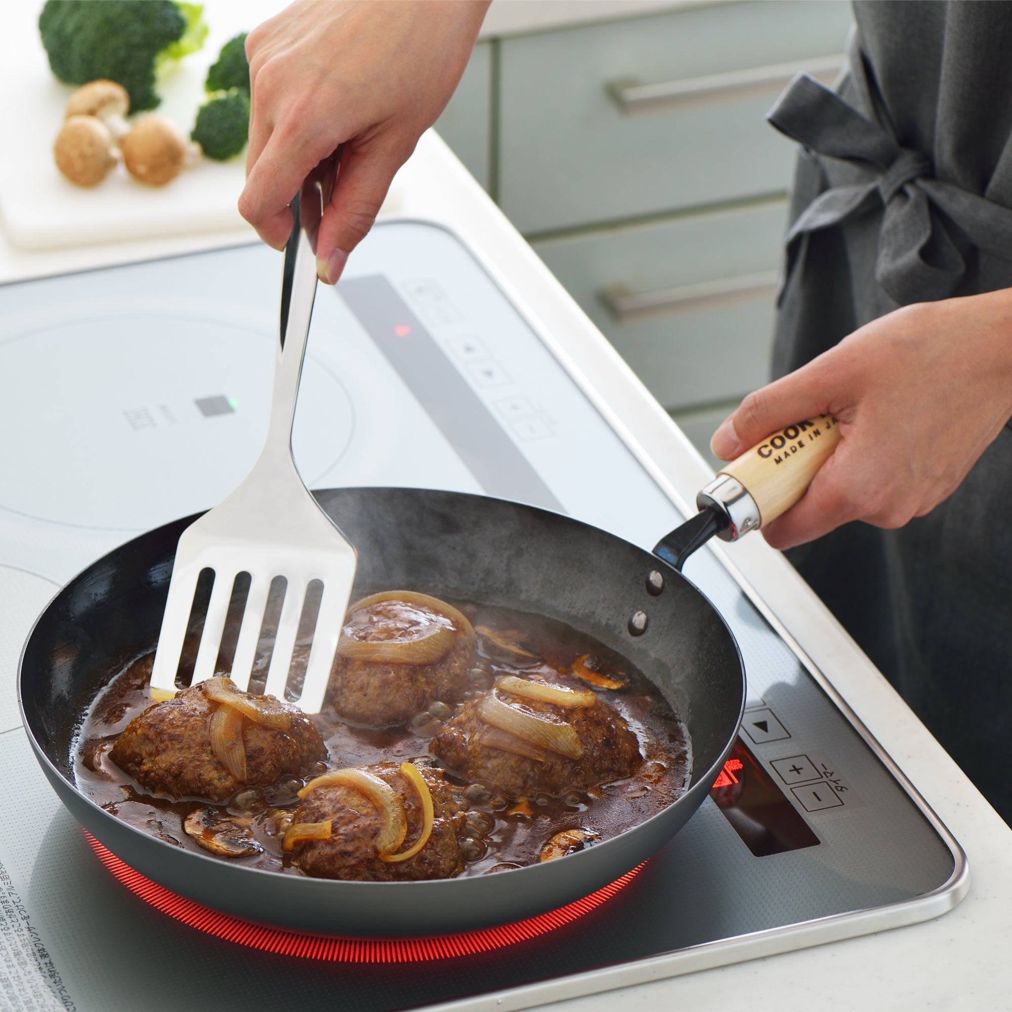Yoshikawa Cook-Pal Ren Japanese Deep Fry Pan 24cm | Made in Japan 