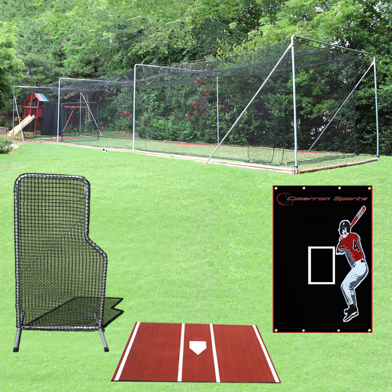 Complete Deluxe Commercial Batting Cage Bundle