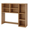 Desktop Bookshelf with 7 Open Cubbies and 3 Adjustable Shelves-Natural