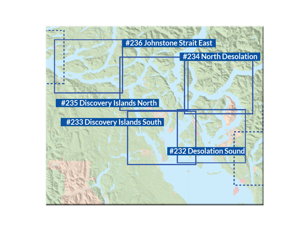 235 Discovery Islands North Kayaking and Boating Map 