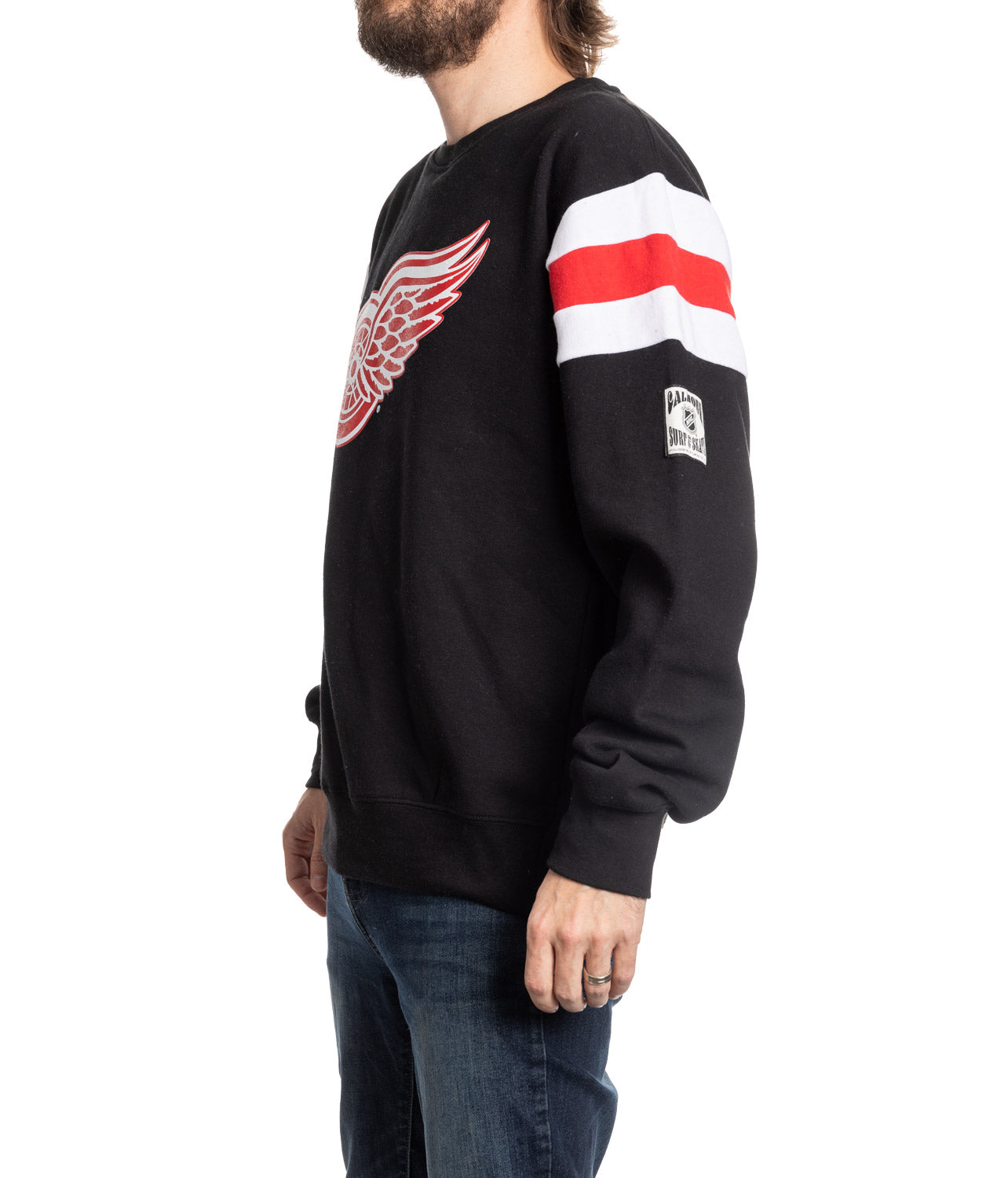Detroit Red Wings Varsity Retro Style Crewneck Sweater 