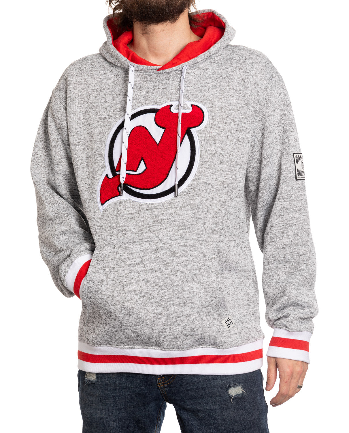 New Jersey Devils "Muskoka Style" Premium Chenille Woven Logo Hoodie 