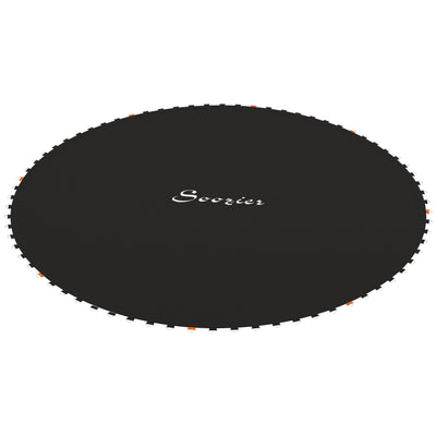 Soozier Trampoline Jumping Mat Replacement with Spring Tool 72 V-Hooks for 12ft Round Trampolines Black 