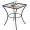 Square Garden Metal Bistro Table Outdoor Patio Coffee Side Desk 23.6
