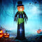Outsunny 8ft Halloween Inflatable Pumpkin Head Ghost in a Hat – LED Lighted Outdoor Decoration