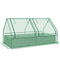 Outsunny Metal Raised Garden Planter Bed: 6' x 3' with Mini Greenhouse Cover for Herbs Veggies Outdoor Green and Silver