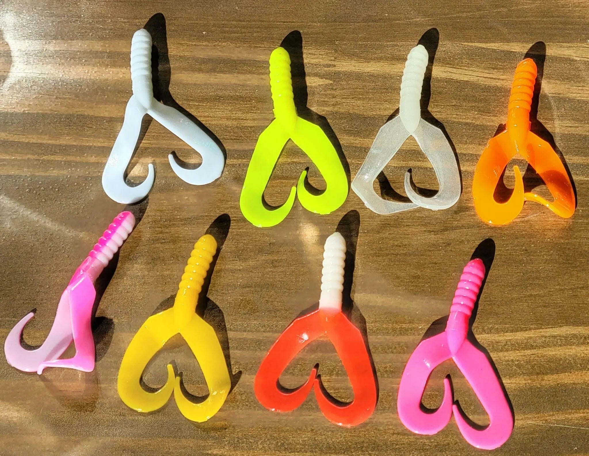 Double Tail 3" Jig Body, Assorted Colors 