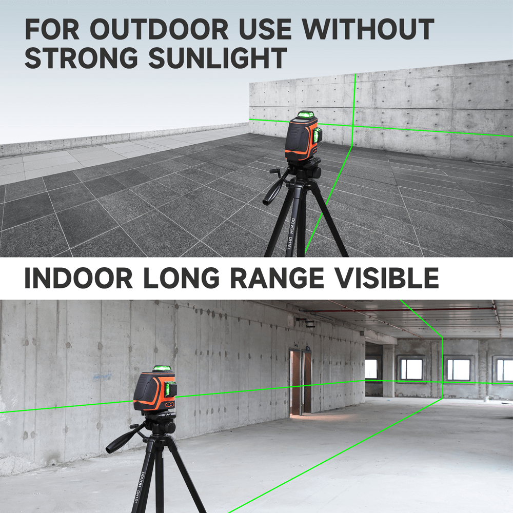 Ultra-Bright Outdoor Laser Level 3x360- Dovoh H3-360G