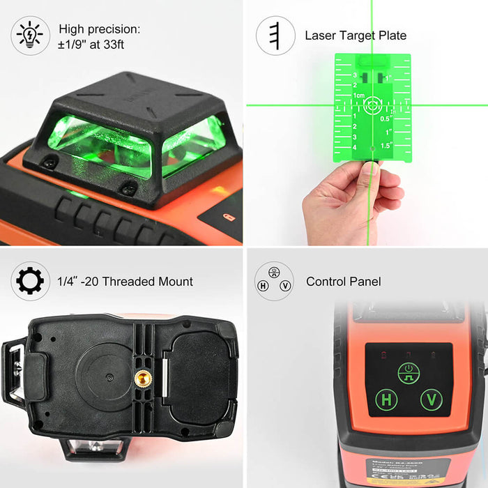 Green Laser Level 3x360°- Dovoh K3-360G