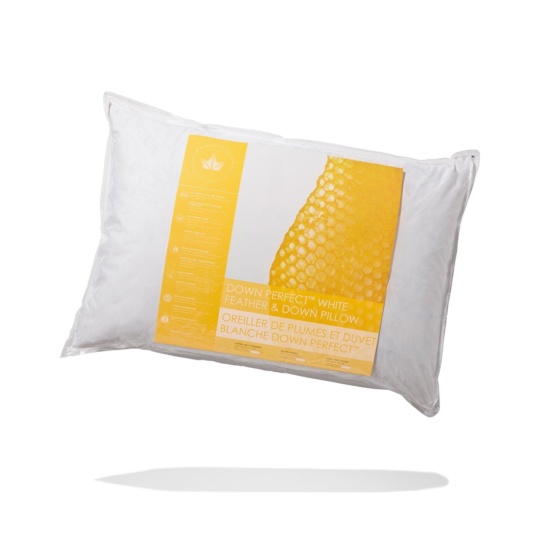 Down Perfect™ White Feather & Down Pillow 