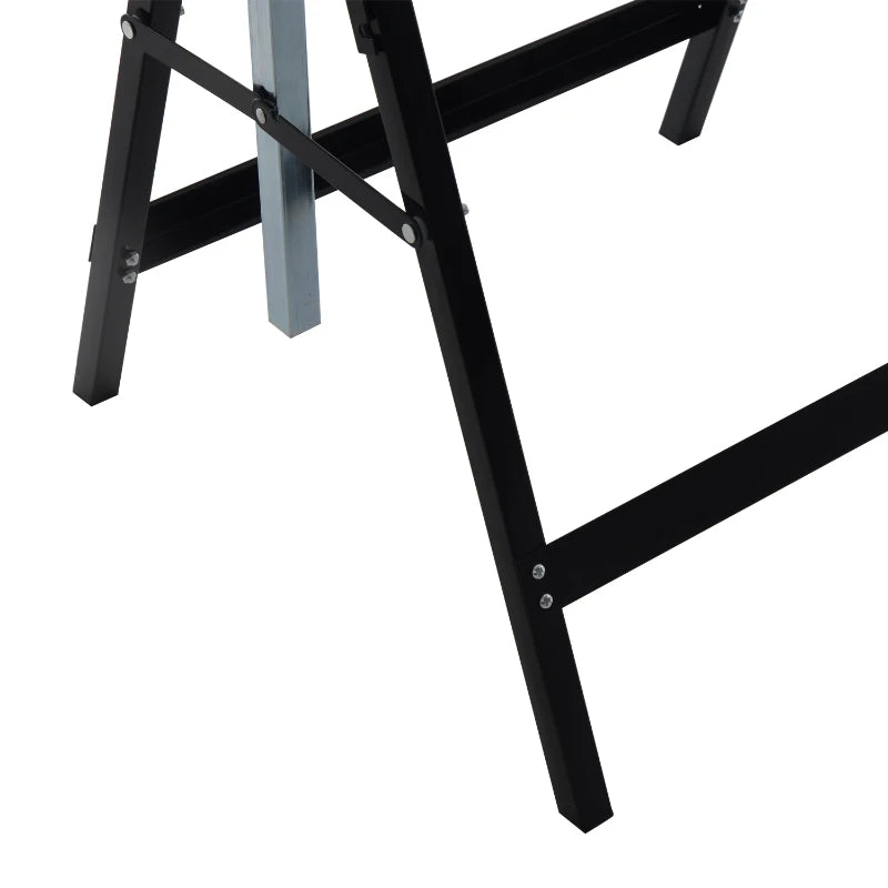 Set of 2 Adjustable Telescopic Builders Trestle, DIY Steel Work Bench Carpenter, Folding Saw Horse Tools Black