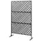 Metal Outdoor Privacy Screen, Freestanding Outdoor Divider with Stand, 78