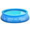 Outsunny Large Family Inflatable Swimming Pool Round Blow Up Paddling Pool with Hand Pump for Kids Adults 107