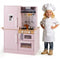 Dual-Sided Kids Play Kitchen with Water Dispenser and Range Hood for 3+ Years Old
