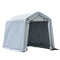 Outsunny Outdoor Storage Shelter 8'x6' Heavy Duty Carport Shed with Rollup Zipper Door for Motorcycle Garden Grey