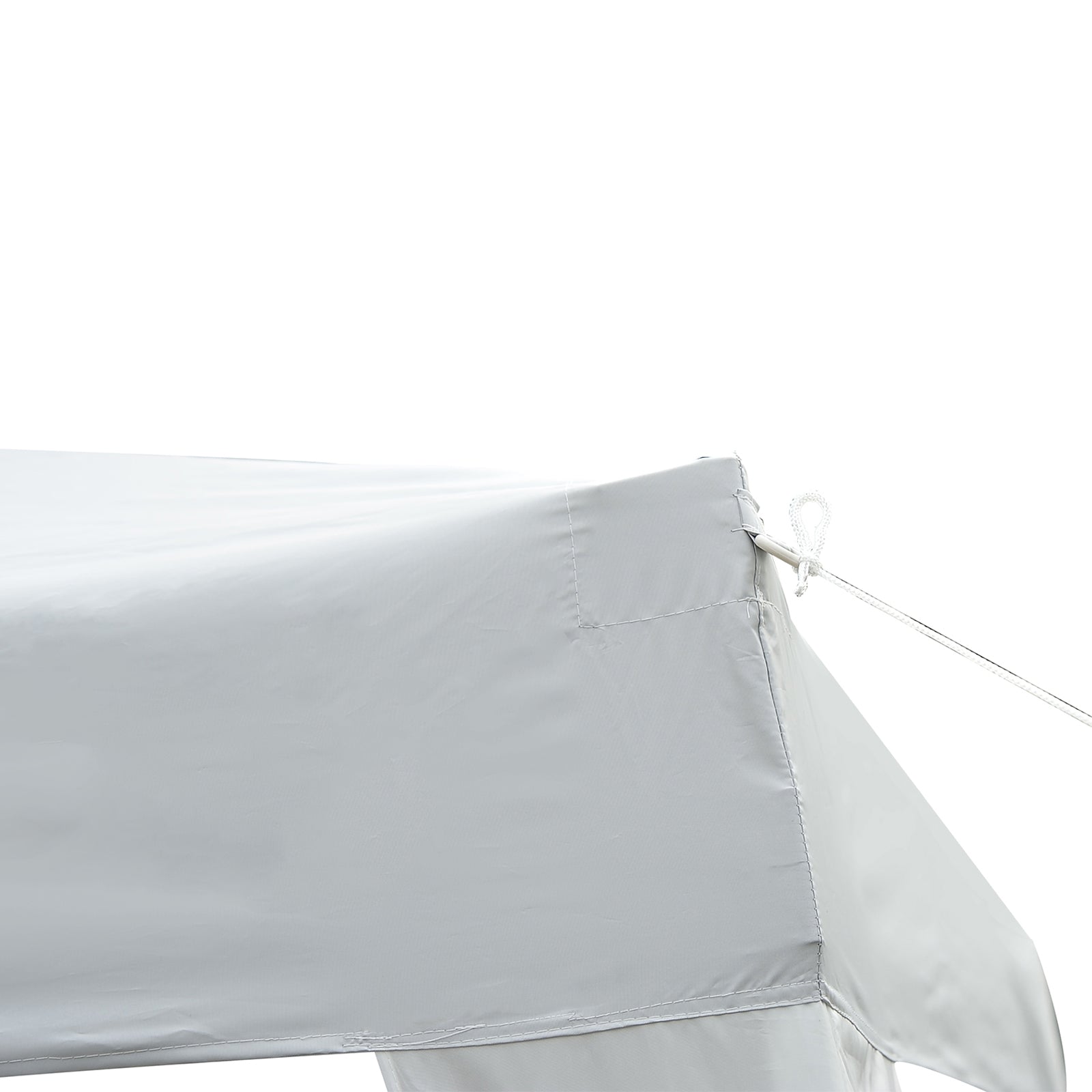 Outsunny 10' x 10' x 8' Outsunny Arbor Barnum Folding Pop-up Garden Gazebo w/ Transport Bag-White 