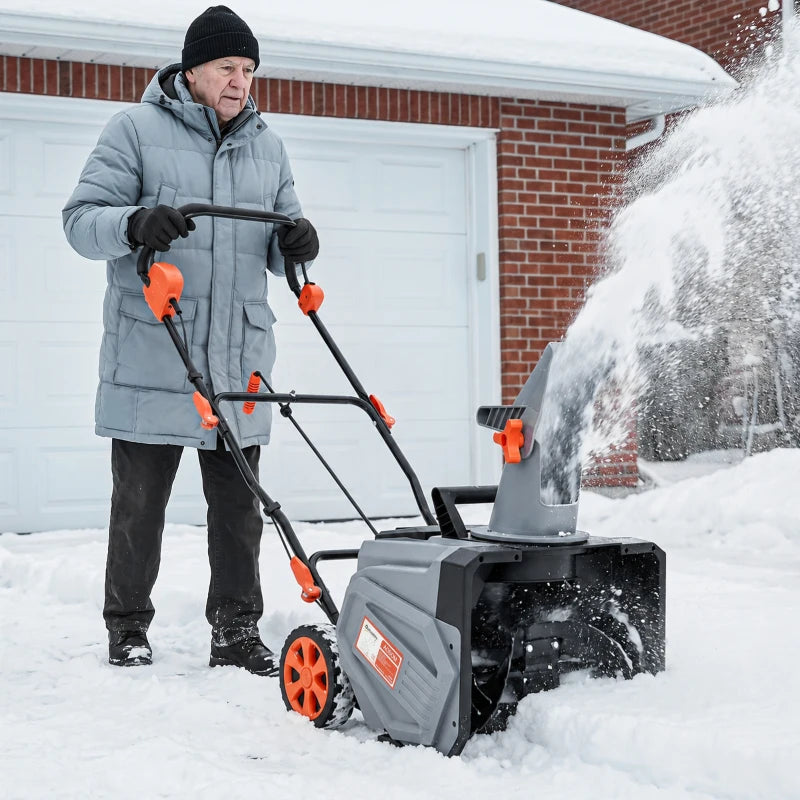 40V 18" Cordless Snow Blower with 1400W Brushless Motor, 2 Batteries & Fast Charger