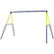 Qaba Kids Swing Set, Heavy Duty Metal 2 Seat Swing Stand Set with Ground Stakes, Supports 150 , Indoor Outdoor, Blue