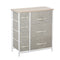 HOMCOM 7-Drawer Storage Cabinet: Fabric Bins, Metal Frame for Versatile Organization, Grey