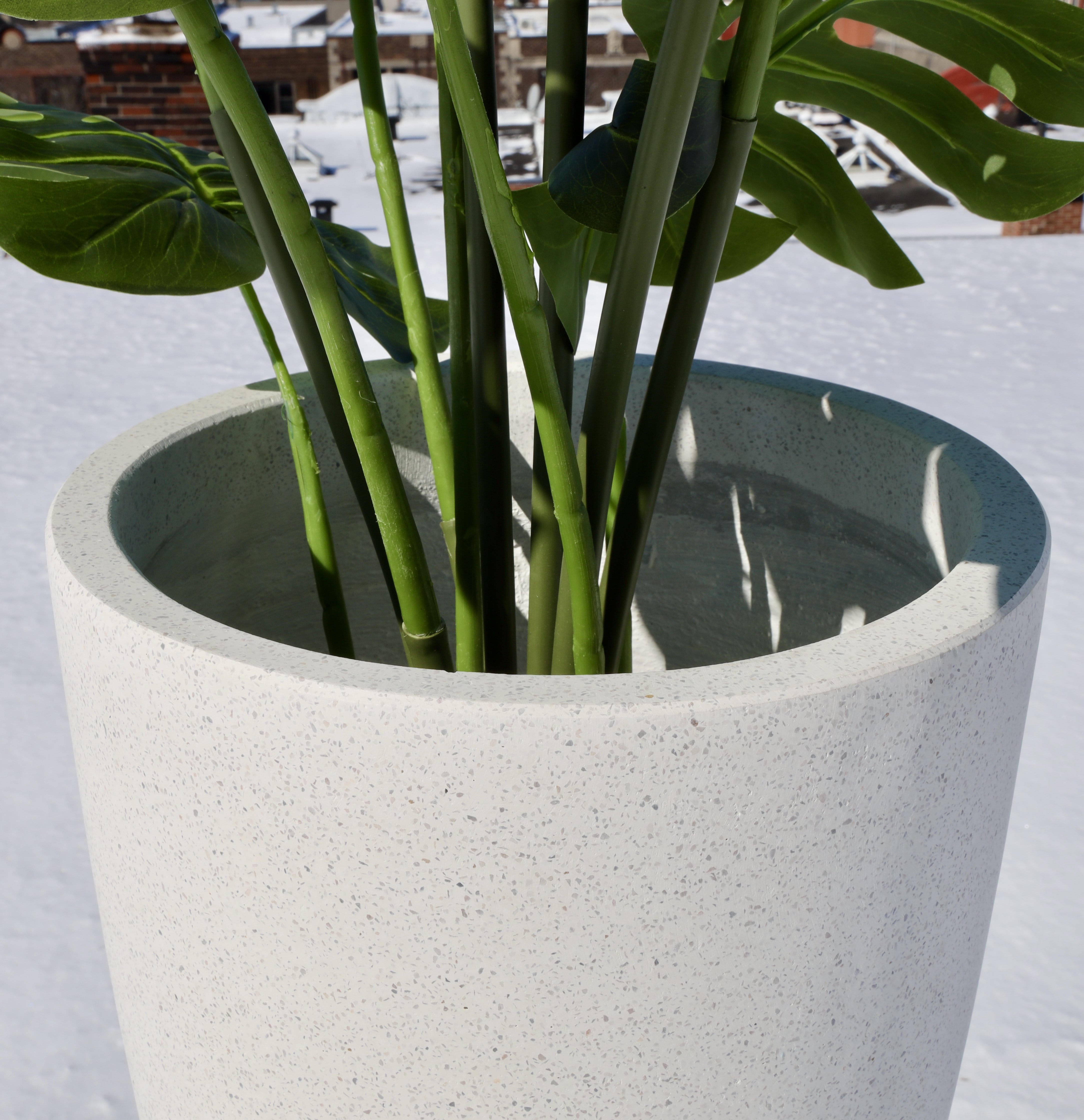 Lazio White Cement Planter (Multiple Sizes) 