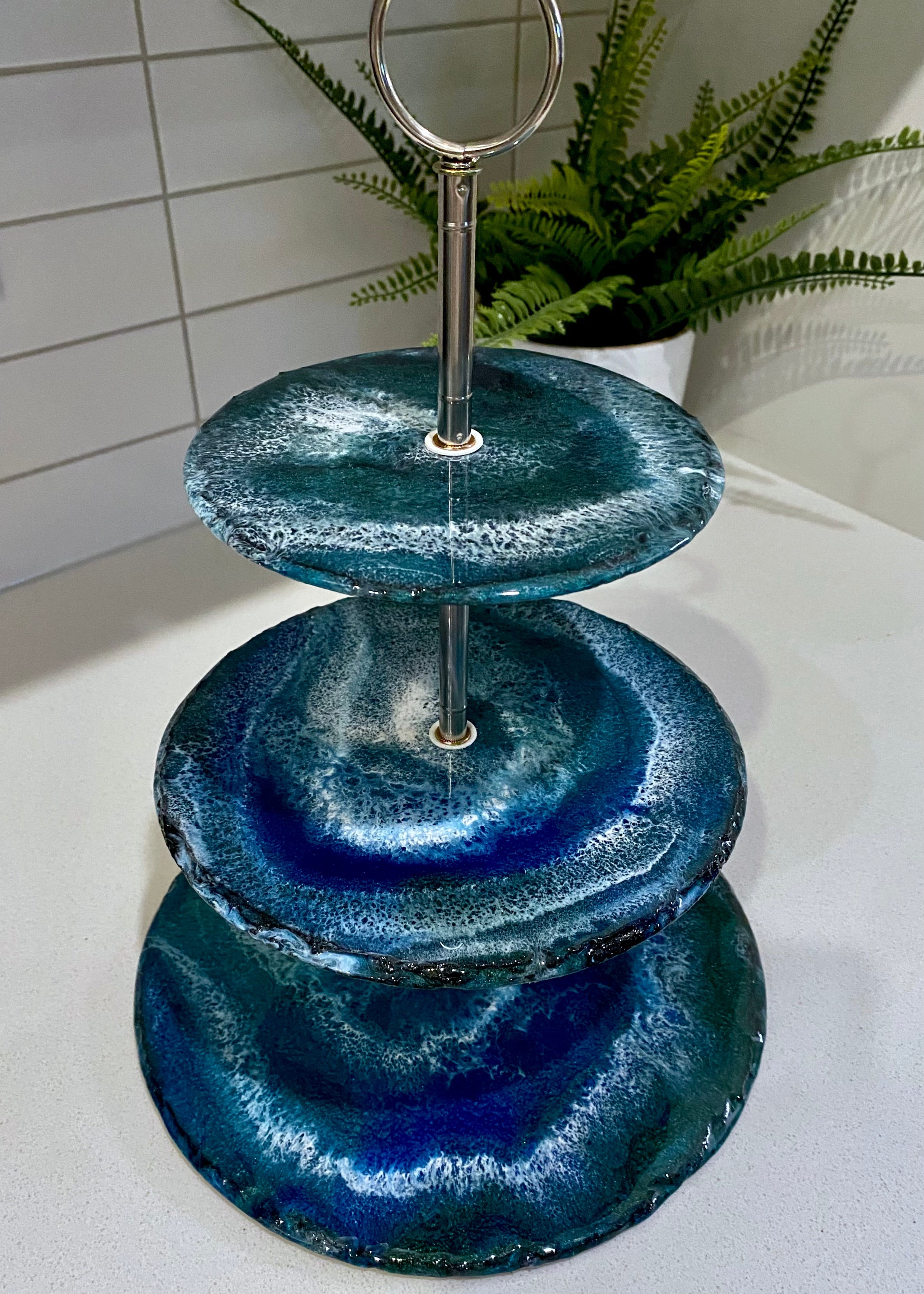 Slate Tiered Serving Platter 