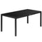 Rectangular Outdoor Dining Table for 8 People with Tempered Glass Top and Aluminum Frame, Black 70.9