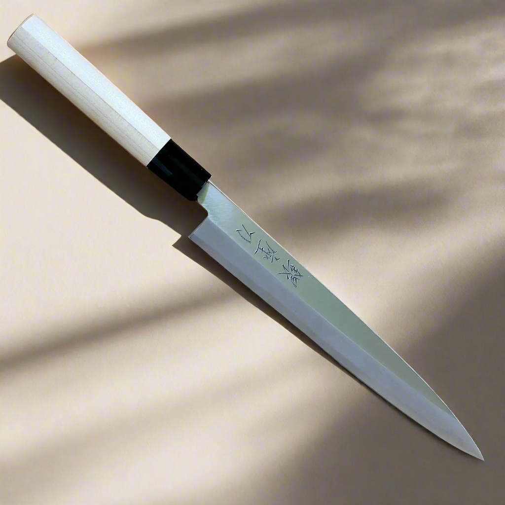 Kaze no Hikari 210 | Yanagiba 210mm  carbon steel SK5, soft iron Blade | Made in Japan 