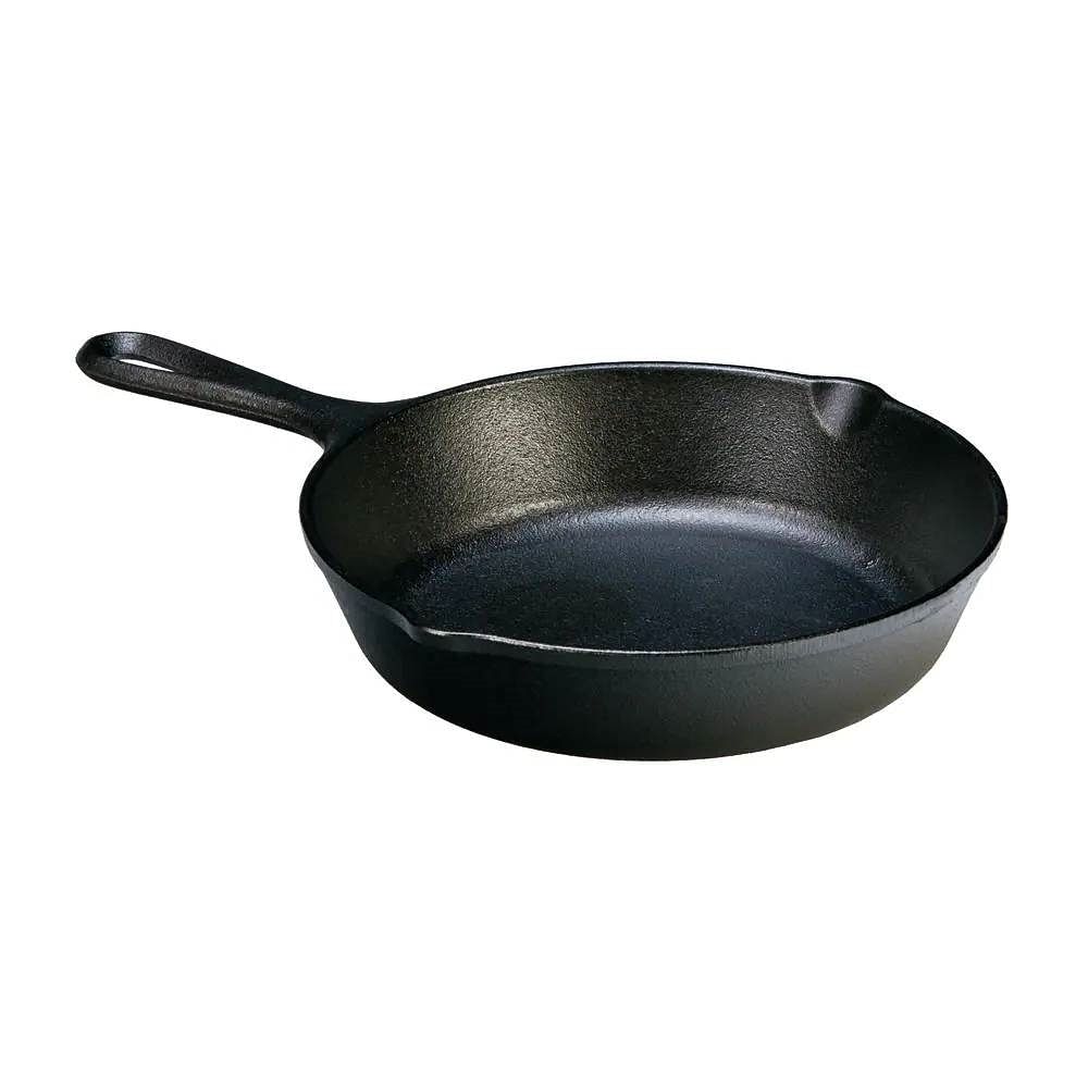 8-inch Pre-Seasoned Cast Iron Skillet Frying Pan with Pour Spouts Made in USA - Free Shipping 