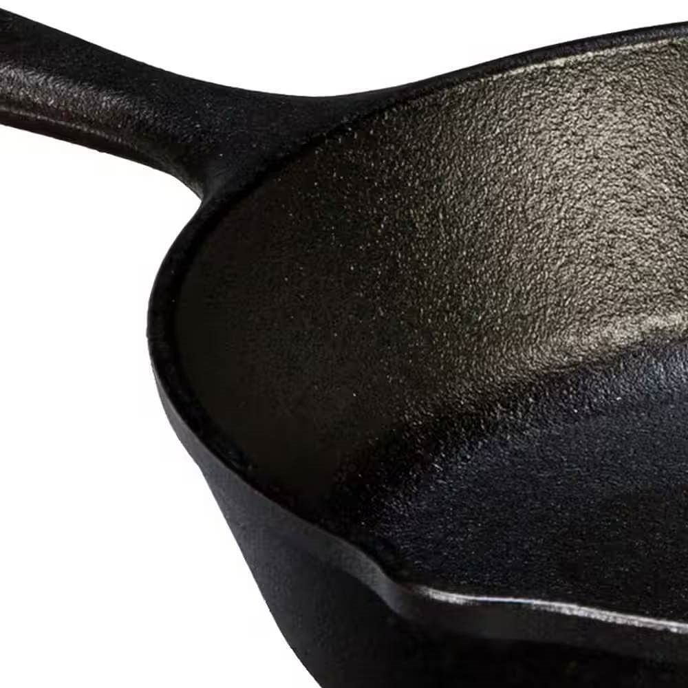 8-inch Pre-Seasoned Cast Iron Skillet Frying Pan with Pour Spouts Made in USA - Free Shipping 