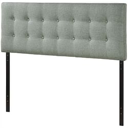 Full size Grey Fabric Button-Tufted Upholstered Headboard - Free Shipping