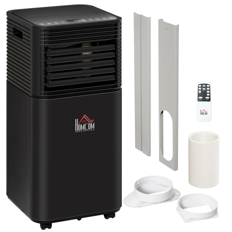 8000 BTU Portable Air Conditioner with Fan & Dehumidifier Mode, Quiet AC Unit with Remote Control, 24-Hour Timer, Black