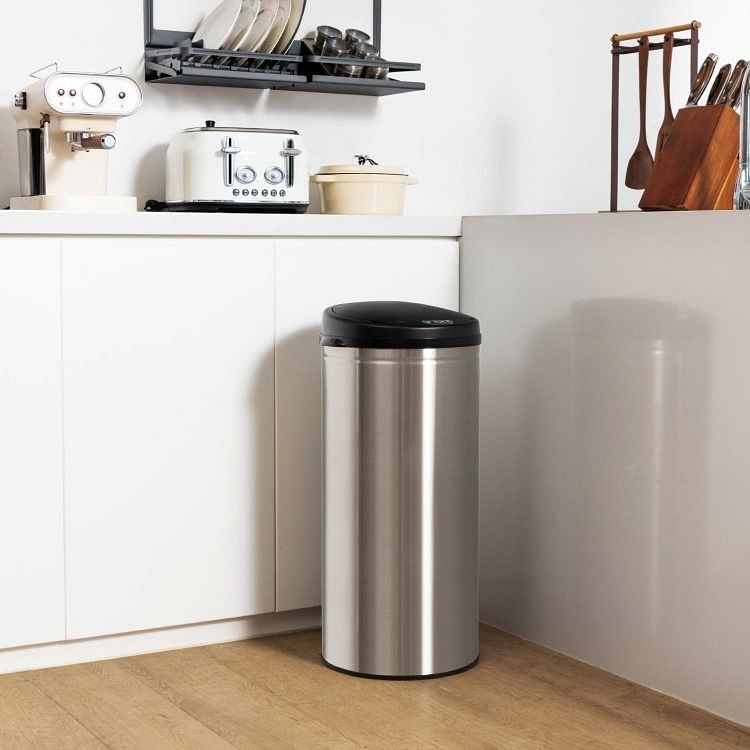 8-Gallon Stainless Steel Motion Sensor Trash Can Kitchen Home Office Waste Bin - Free Shipping 