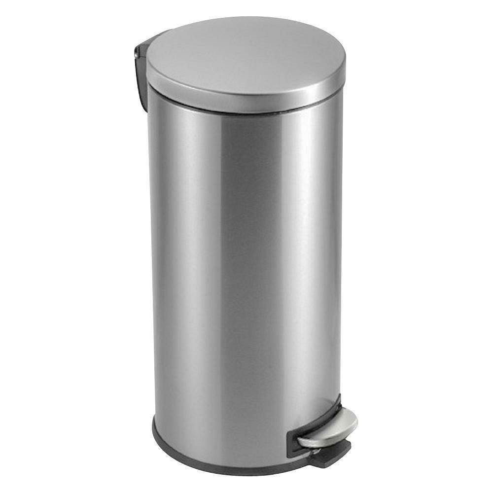 8-Gallon Round Stainless Steel Step Trash Can Kitchen Bathroom Home Office - Free Shipping