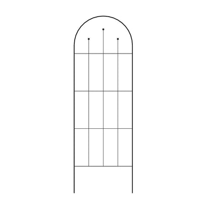 Outdoor 80-inch Tall Garden Trellis in Black Powder Coated Steel Finish - Free Shipping 