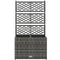 Outsunny Raised Garden Box 22L with Trellis PE Rattan Free Standing Planter for Climbing Plants Mixed Grey