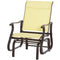 Outdoor Glider Chair, Patio Glider with Steel Frame and Mesh Fabric, Outdoor Chair for Backyard, Garden, Porch, Beige