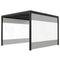 Outsunny Pergola Gazebo Curtains for 10' x 10' Pergola, 2 Pack Side Panels Replacement with Large Windows and Zipped Doors