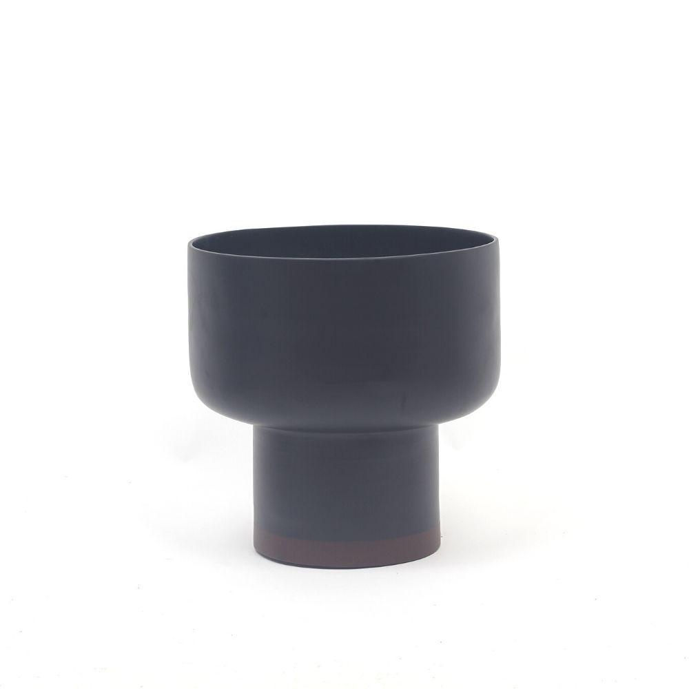 Elle - Black Bamboo Mid-Century Mushroom Planter 