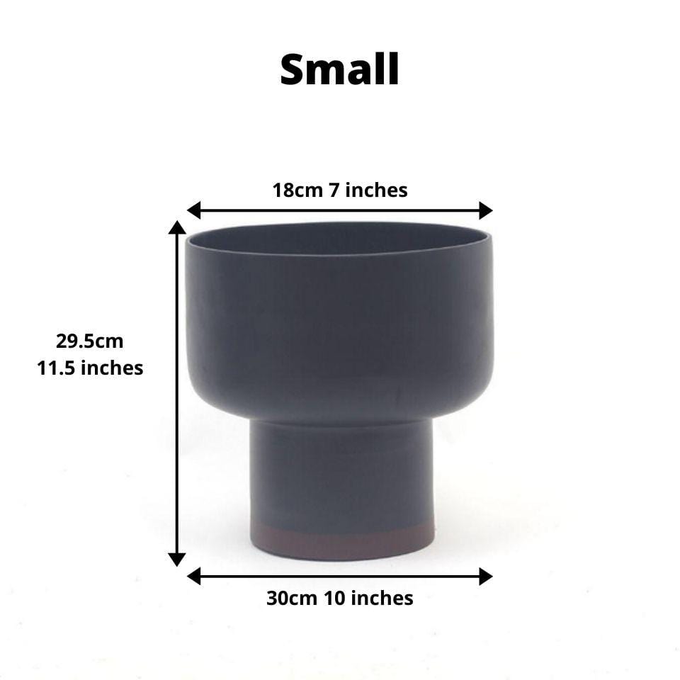 Elle - Black Bamboo Mid-Century Mushroom Planter 