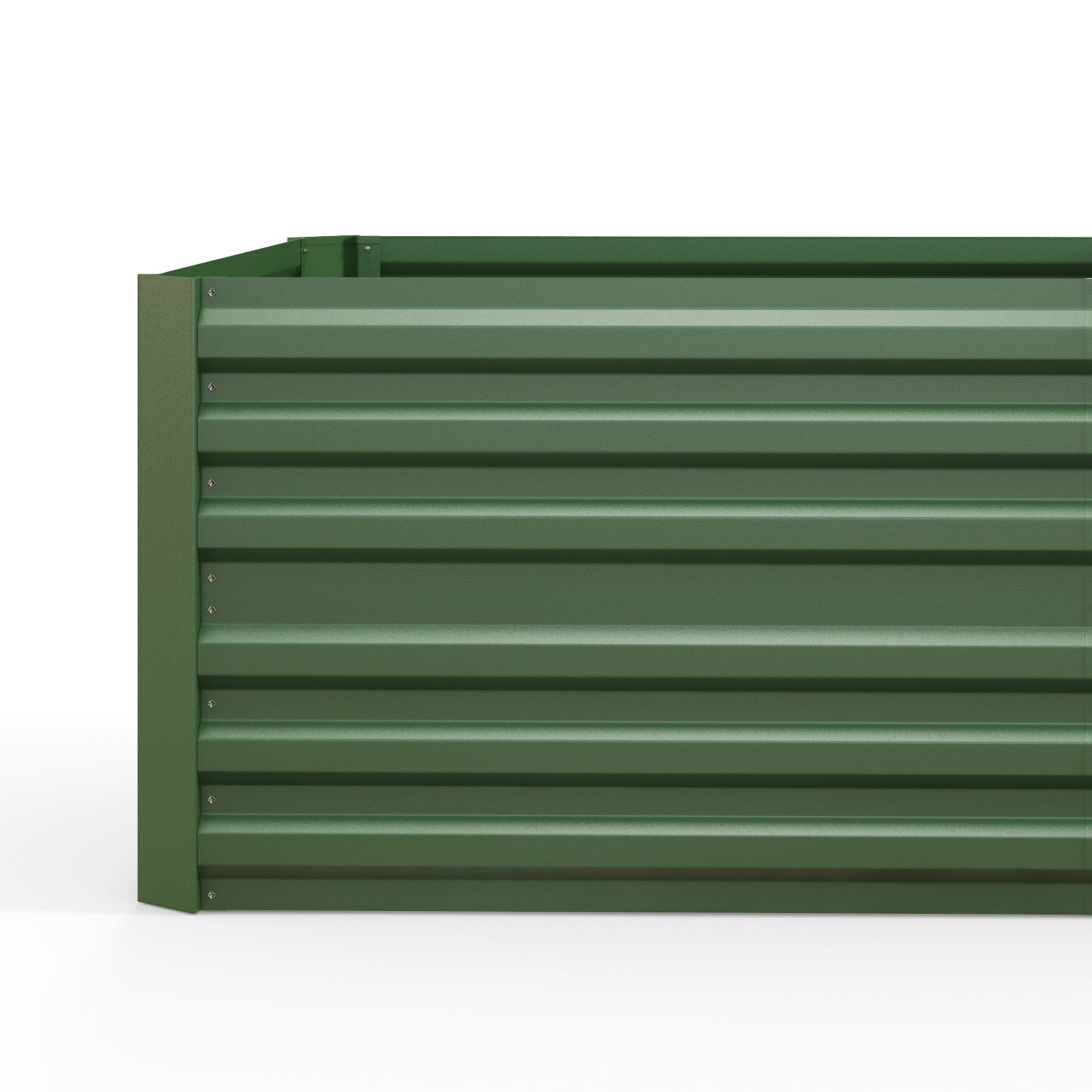 Outsunny Galvanized Raised Garden Bed, Steel Outdoor Planters with Reinforced Rods, 71" x 35" x 23", Green 