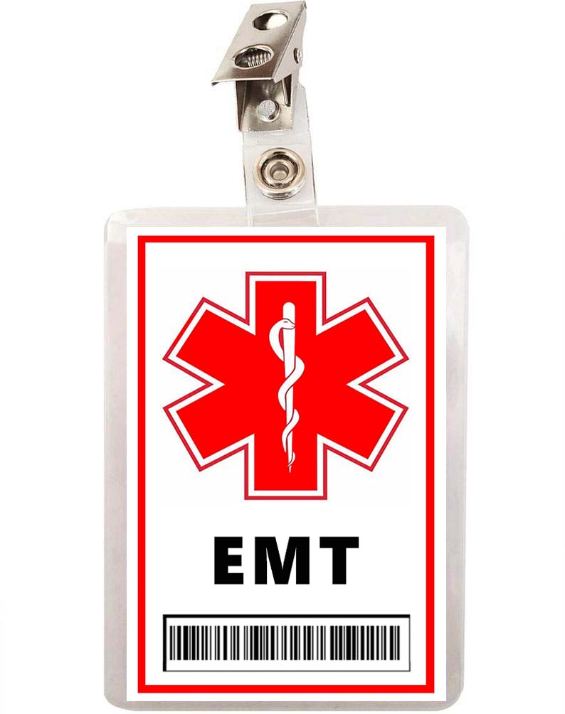 EMT Emergency Medical Technician ID Badge 