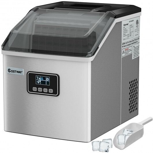 48 lbs Stainless Self-Clean Ice Maker with LCD Display - Free Shipping