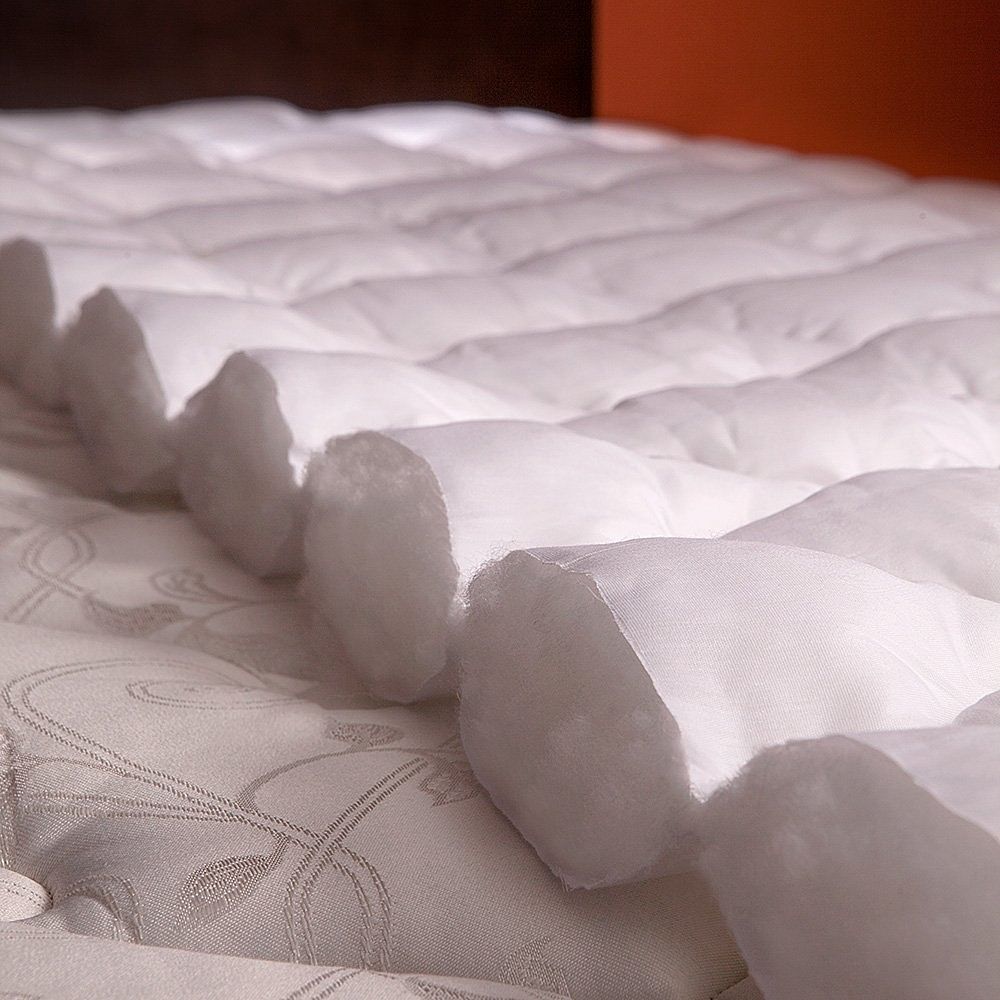 King size Plush Bamboo Baffle Box Stitch Mattress Pad / Topper - Free Shipping 