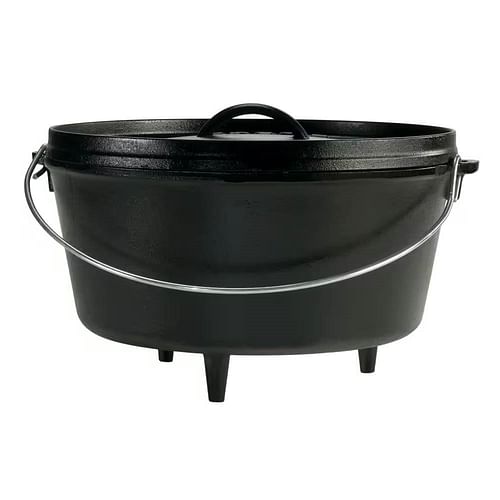 8-Quart Deep Seasoned Cast Iron Dutch Oven with Lid and Metal Handle - Free Shipping 