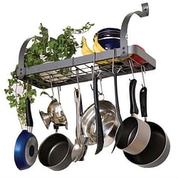 Wall Mounted Metal Kitchen Storage Shelf Pot Rack - Free Shipping 